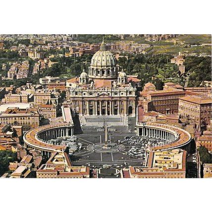 Roma Piazza S Pietro Italy Postcard used VGC