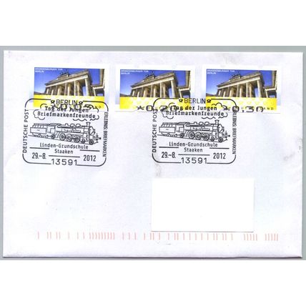 Deutschland SSt. Berlin 'Tag der Jungen Briefmarkenfreunde, Dampflok' 2012