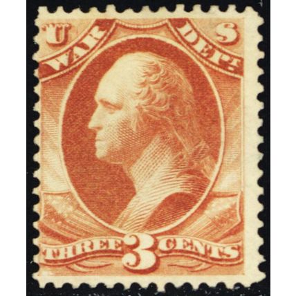 O85, Unused No Gum 3¢ Official Stamp SCV $135.00 - Stuart Katz