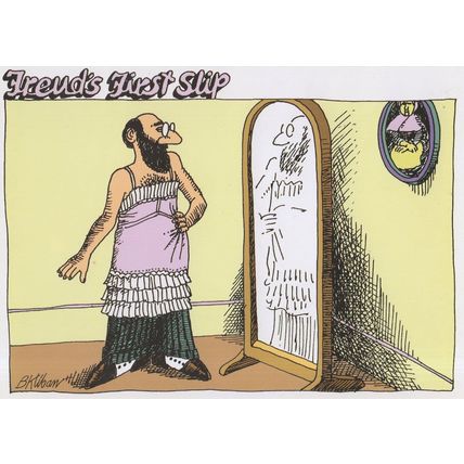 Sigmund Freud As Transvestite LGBT Cross Dressing Comic Postcard