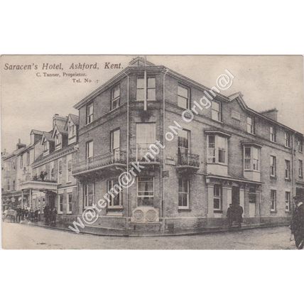 PPC Saracens Head High St Ashford Kent Advertising Card De'ath & Condon 1910
