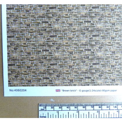 Papier brique - marron - calibre G échelle 1:24 - feuille A4 (297x210mm