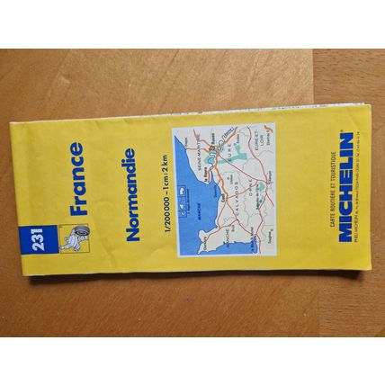 Vintage 1980's Michelin Map of Normandie