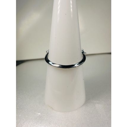 Ring Bomb Party Sz6 RBP Petite Ring Colorless Gem Cluster Rhodium Pl