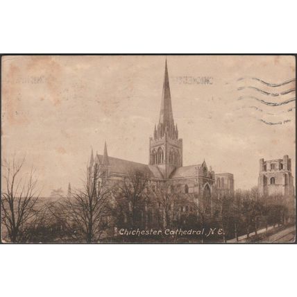 North East, Chichester Cathedral, Sussex, 1925 - Frith's Postcard
