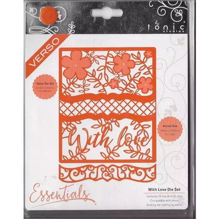 Tonic Studios. With Love Die Set. Die Cutting Cardmaking Scrapbooking Crafts