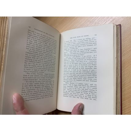 1894 WALTER SCOTT FAIR MAID OF PERTH ANDREW LANG NOTES VOLS 1 & 2 BOOKS (P8)