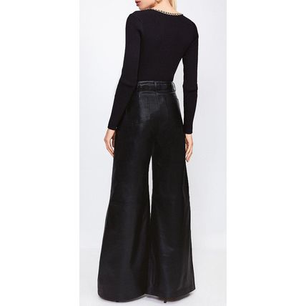 KAREN MILLEN Leather Wide Leg Trouser BNWT