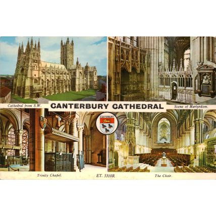 Postcards Canterbury Cathedral multiviews. Unposted. Job lot
