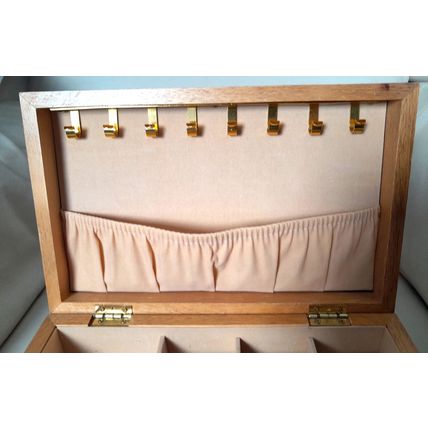 Vintage Wooden Mele Jewellery Box