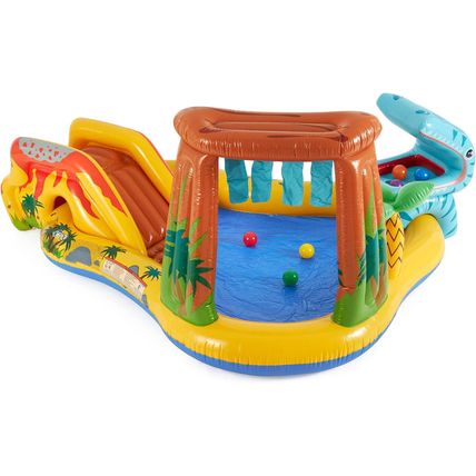 Intex Inflatable Dinosaur Play Center Outdoor Playhouse Inflatable Water Park wi