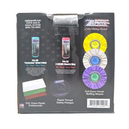 ZEPHYR Custom POLISHING Products Super Shine Polishing Kit with 8" Polishing Whe