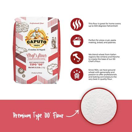 Antimo Caputo Chef'S Flour 2.2 LB (Case of 10) - 22 LB Total - Italian Double Ze