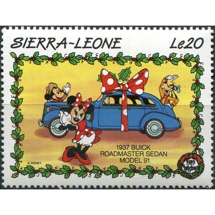 Sierra Leone. 1989. 1937 Buick Roadmaster Sedan Model 91 (MNH **) Stamp
