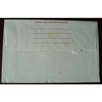 GB QEII 1970 4d red pre paid embossed postage stamp envelope Rennie Bearsden