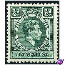 Jamaica 1938 SG121 1/2d Blue-Green Mounted Mint