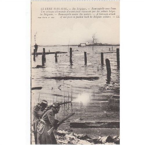 Ramscapelle Sous L'Eau War Damage 1914 - 1916 Postcard (MO152)