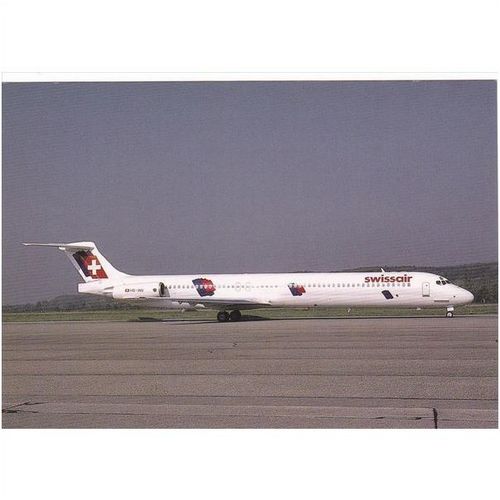 Swissair In Crossair Colours McDonell Douglas MD 81 Aircraft Postcard (A24246)