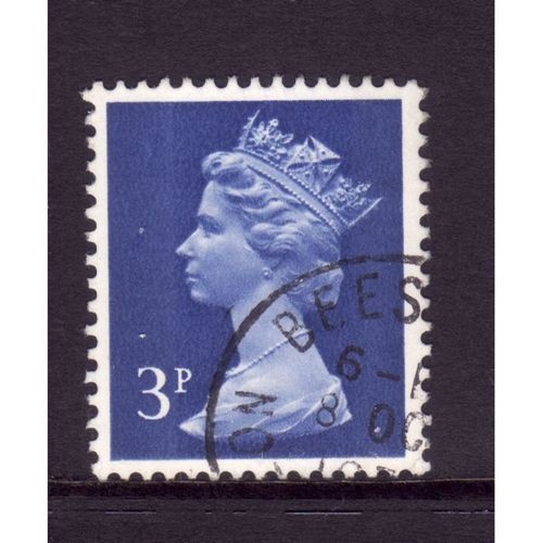 GREAT BRITAIN 1971 SG X855 3p ULTRAMARINE TWO BANDS FINE USED