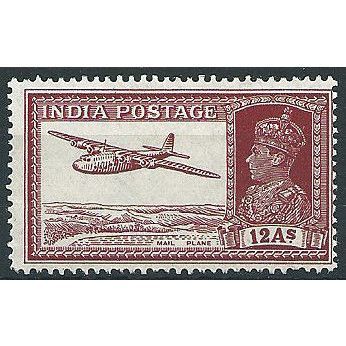 India 1937 SG258 12a Lake Mounted Mint ....