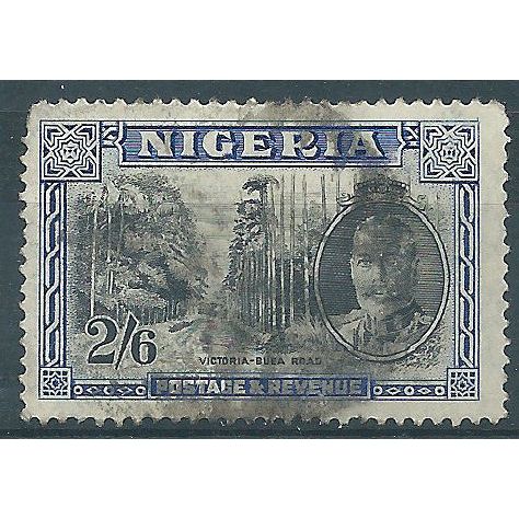 Nigeria 1936 SG42 2/6d Black & Ultramarine Good Used....