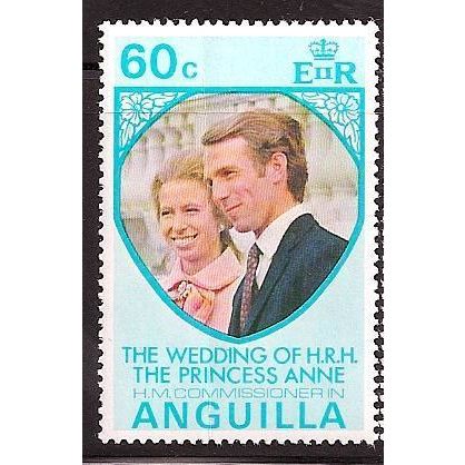 Anguilla 1973 Royal Wedding 60c Princess Anne Unmounted Mint NHM SG 165 stamp