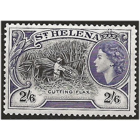 St Helena 1953 SG163 2/6d Black & Violet Mounted Mint . ..