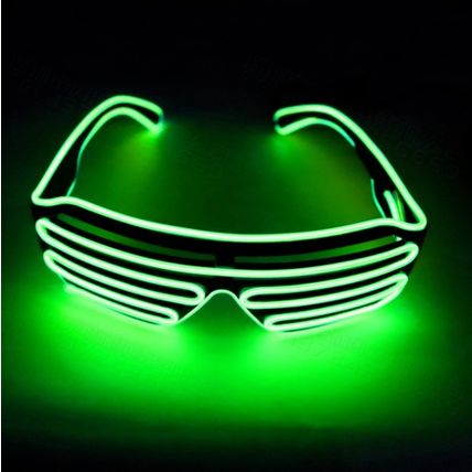 Voice Control Party Neon El Wire LED Light Up Shutter Flashing Glasses Eyewear