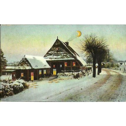 Christmas HOLD TO LIGHT (13 Lights) Postcard