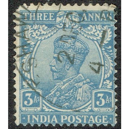 India 1926 3a Blue SG209 FU