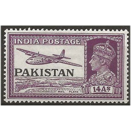 Pakistan 1947 SG13 12a Purple Mounted Mint ...