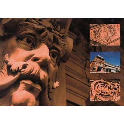 Old Mural of Lords Committee Members Monument at Lords Cricket Ground Postcard