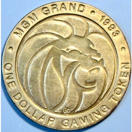 MGM Grand. $1 Casino Token. Las Vegas, NV. Wizzo. R85.