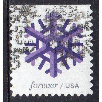 USA 2015 Geometric Snowflakes - Purple Forever Used