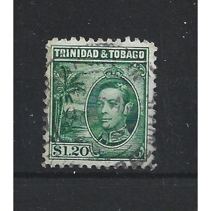 Trinidad&Tobago.SG255 $1.20 King George VI (Green).Fine Used.Aug24d