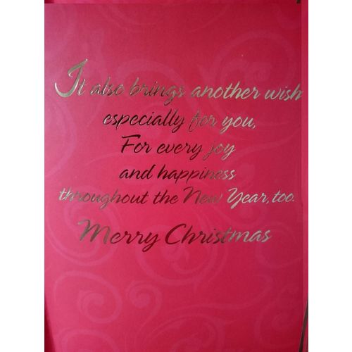 Christmas Cards Flower 01 - Large 27.5cm x 18cm approx - REDUCED