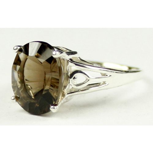 Smoky Quartz, 925 Sterling Silver Ring, SR139