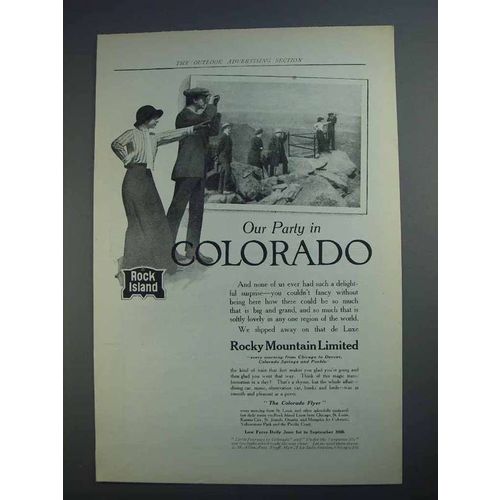 1913 Rock Island Lines Ad - Our Party in Colorado