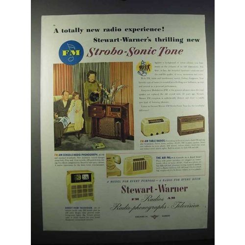 1947 Stewart-Warner Radio & Television Ad - Experience
