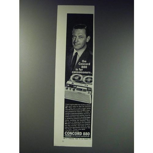 1963 Concord 880 Stereo Tape Recorder Ad - Bill Holden