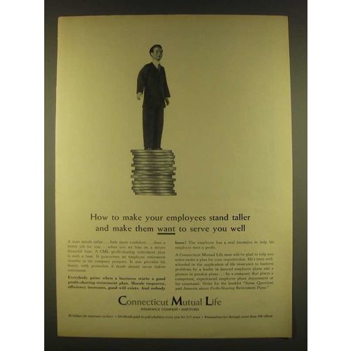 1963 Connecticut Mutual Life Ad - How to make your employees stand taller