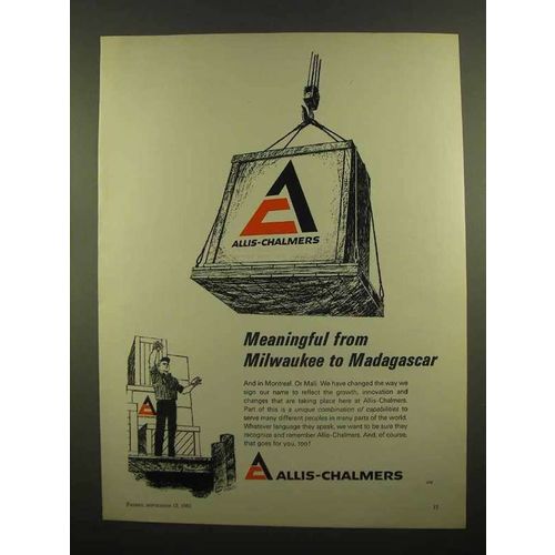 1965 Allis-Chalmers Company Ad - Milwaukee Madagascar