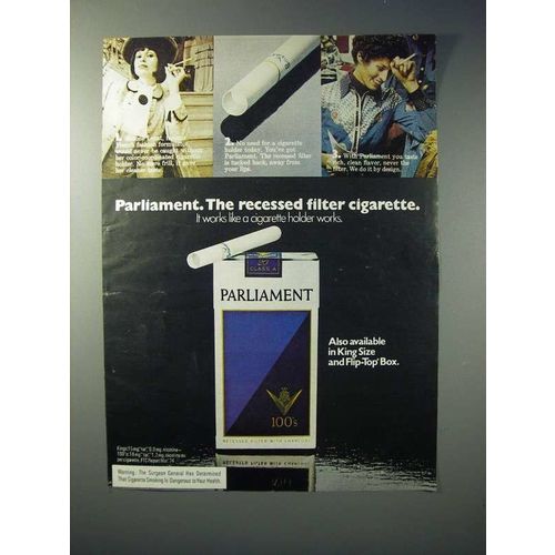 1974 Parliament Cigarette Ad - Recessed Filter