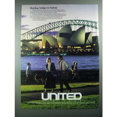 1988 United Airlines Ad - Building Bridges in Sydney