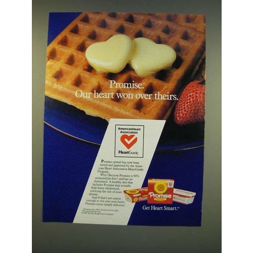 1990 Promise Margarine Ad - Promise. Our heart won over theirs