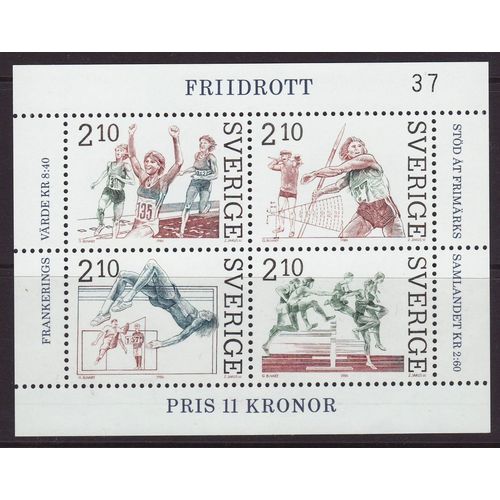 Sweden 1986 SG MS1314 UMM Minisheet - Sport (C-648)