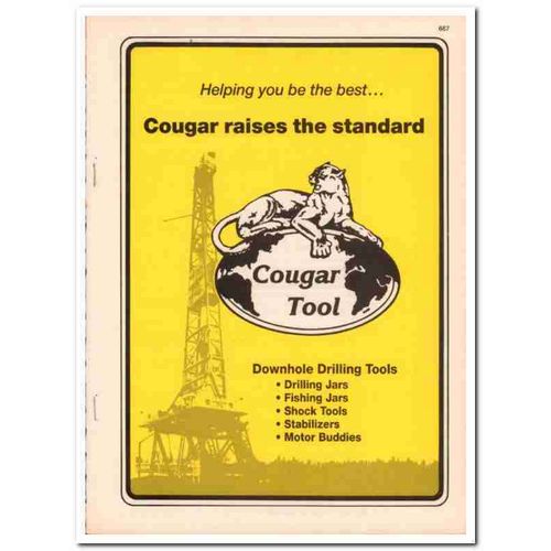 Cougar Tool Inc 1993 Vintage Catalog Oil Downhole Drilling Tools Gas