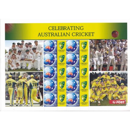 2004 Australia Post Special Events Sheet - CELEBRATING AUSTRALIAN CRICKET-VFMNH