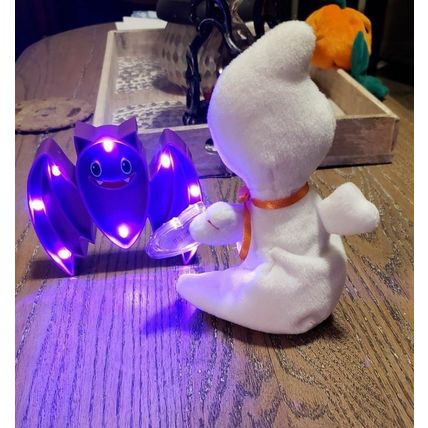 TY BEANIE BABY SPOOKY THE GHOST HALLOWEEN HOLIDAY BEANIE BABY~NEW~NWMT~PVC