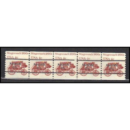 1898Ab 4c Stagecoach Fine MNH Dry Gum PNC 6/5 Line Gap AA0087